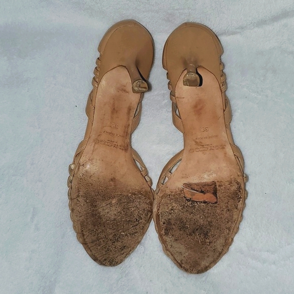 Jimmy Choo Peep Toe Sandals Size 39 - Picture 3 of 14